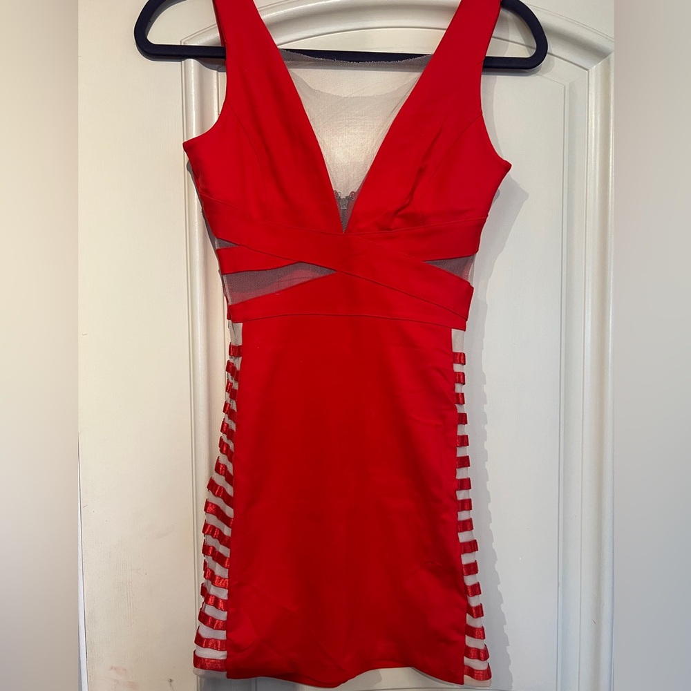BEBE Red Mini Dress XS